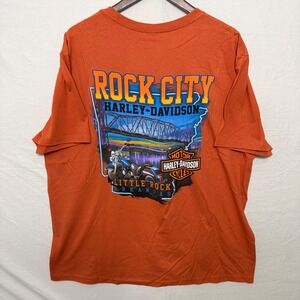 NWT Harley-Davidson Rock City Little Rock Arkansas T-Shirt Vintage Orange